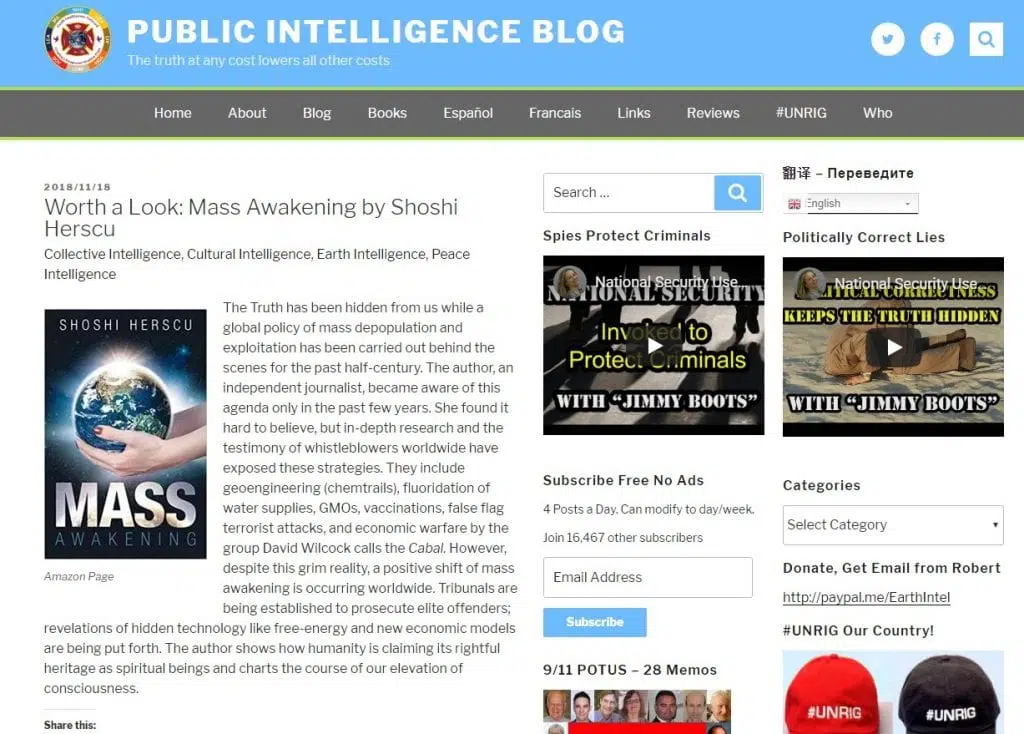 Public intelligence blog