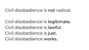 civil disobedience is lawful
