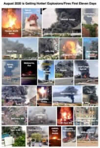 August 2020 explosions and fires