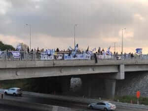 Protest all over Israel every saturday on bridges_