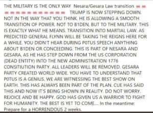 Military only way #NESARA