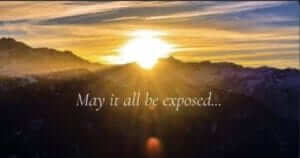 wording may it all be exposed with a sunset